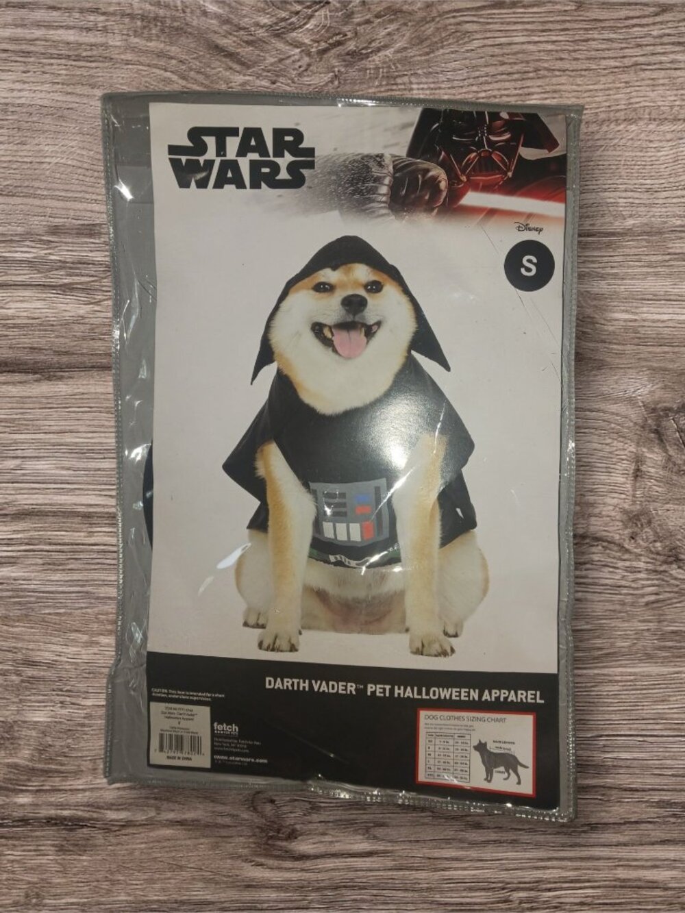 Star Wars Darth Vader Pet Halloween Costume Size Small Dog Costume NIP
